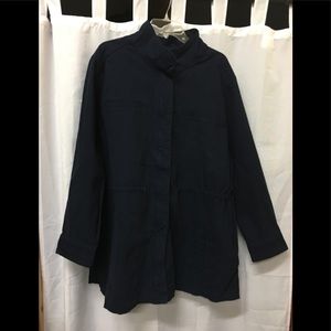 Old Navy:
Navy Blue Cotton blend field Jacket